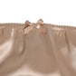 Rosy Beige Silk Satin Lace Trim Panty Underwear