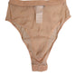 Beige Sheer Mesh High Waist Briefs Underwear