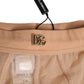 Beige Sheer Mesh High Waist Briefs Underwear