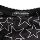 Black White Star Print Cotton Slip Panty Underwear
