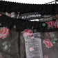 Black Pink Floral Lace Mesh Lingeri Underwear