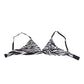 Black White Zebra Print Sheer Mesh Bralette Underwear