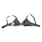 Black White Zebra Print Sheer Mesh Bralette Underwear