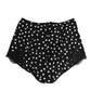 Black White Polka Dot Silk Slip Panty Underwear
