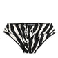 Black White Zebra Print Slip Briefs Underwear
