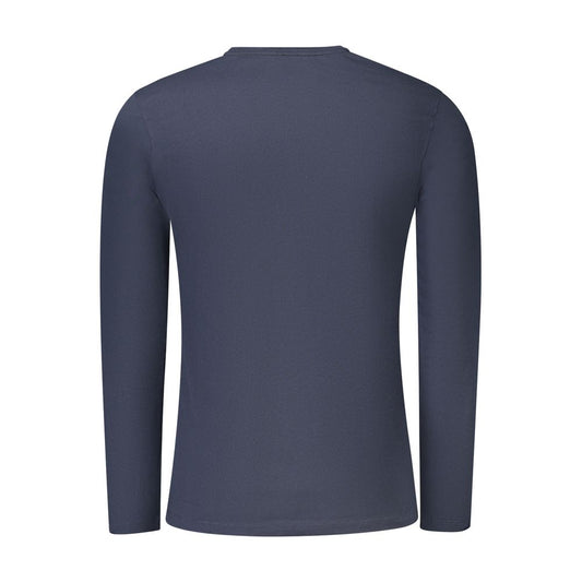 Blue Cotton Men T-Shirt