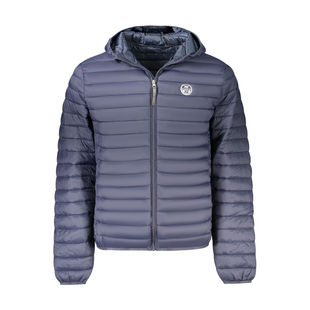 Blue Polyester Men's Jacket