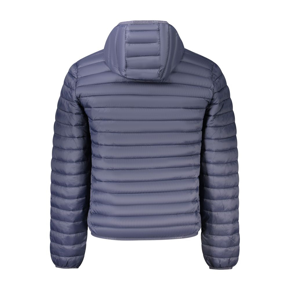 Blue Polyester Men's Jacket