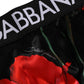 Black Floral Print High Waist Sheer Mesh Underwear