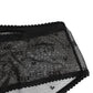 Black Sheer Mesh Lace Polka Dot Logo Underwear
