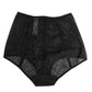Black High Waist Mesh Sheer Shapewear Underwear