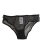 Black Sheer Mesh Lace Bikini Briefs Underwear
