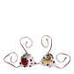 White Red Polka Dot Floral Print Triangle