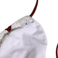 White Red Polka Dot Floral Print Triangle