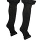 Black Sheer Nylon Logo Band Over-the-Knee Stocking Socks