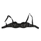 Black Sheer Mesh Underwire Bra  Underwear
