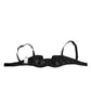 Black Satin Underwire Bra Lingerie IT2 Underwear