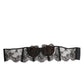 Black Floral Lace Strapless Bustier Underwear