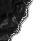 Black Silk Satin Lace Trim Panty  Underwear