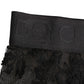 High Waist Briefs Black Floral Lace  Underwear