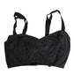 Black Stretch Nylon Bustier Bra Underwear