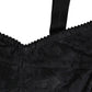 Black Stretch Nylon Bustier Bra Underwear