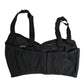 Black Stretch Nylon Bustier Bra Underwear