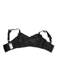 Black Stretch Nylon Bustier Bra Underwear