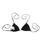 Black Embroidered Triangle Swimwear Underwear