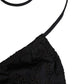Black Embroidered Triangle Swimwear Underwear
