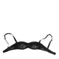 Black Silk Satin Wireless Lingerie Bra Underwear