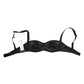 Black Silk Satin Wireless Lingerie Bra Underwear