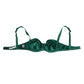 Green Satin Semi-Padded Underwire Musk Underwear