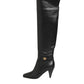 Black Leather Over-The-Knee DG Boots  Shoes