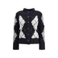 Wool argyle-patterned Cardigan