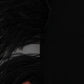 Black Feather Straight High Waist Pants