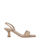 Beige Leather Flat Sandals