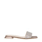 Beige Satin Slippers Sandals