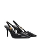 Black Leather High Heel Pumps