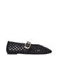 Black Leather Ballet Flats