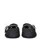 Black Leather Ballet Flats