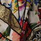 Multicolor Patchwork Jacquard High Waist Pants