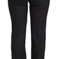 Black Stripes Mid Waist Trouser Pants