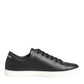 Black White Leather Crystal Heart Sneakers Shoes