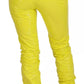 Yellow High Waist Skinny Women Trouser Pants
