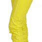Yellow High Waist Skinny Women Trouser Pants