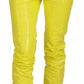Yellow High Waist Skinny Women Trouser Pants