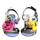 Multicolor Floral Appliqué Crystal Sandal Shoes