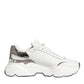 White Silver DAYMASTER Leather Sneakers Men Shoes