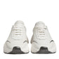 White Silver DAYMASTER Leather Men Sneakers Shoes